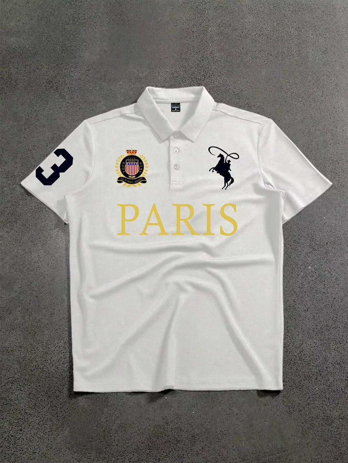 Manfinity Mode Men's Short-Sleeve Polo Shirt, Minimalist and Stylish Printed Sporty Style Polo Suitable for Summer Streetwear.